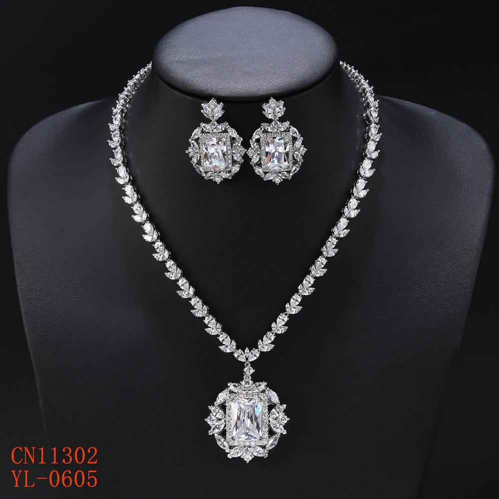 Luxury Pieces High Quality Zirconia Fashion Zirconia  Set Jewelry Zirconia