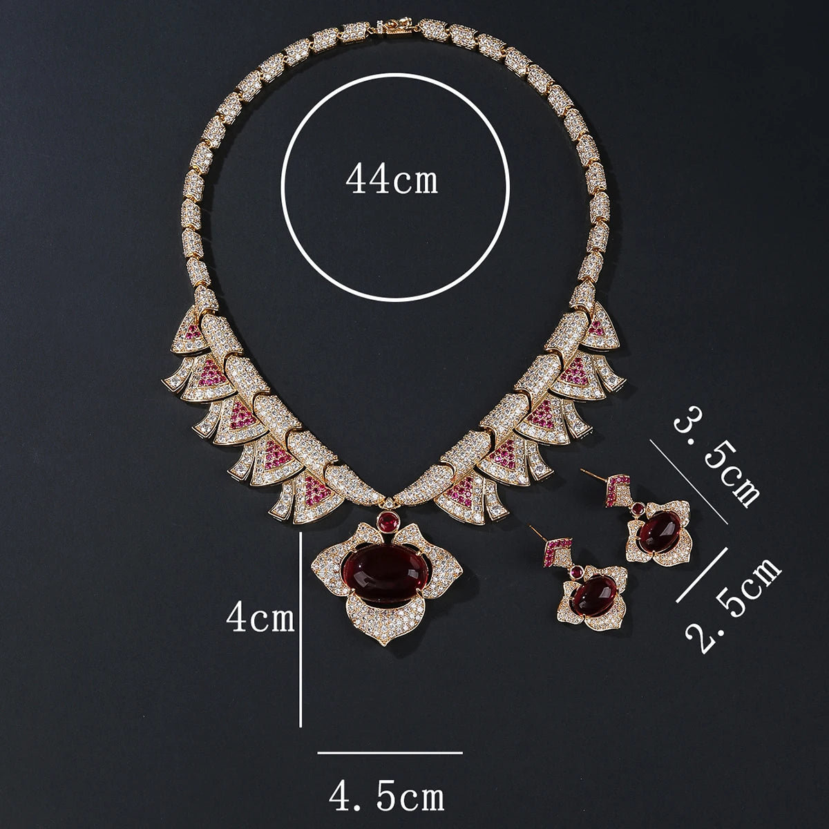 Luxury  Zirconia Wedding Jewelry Set