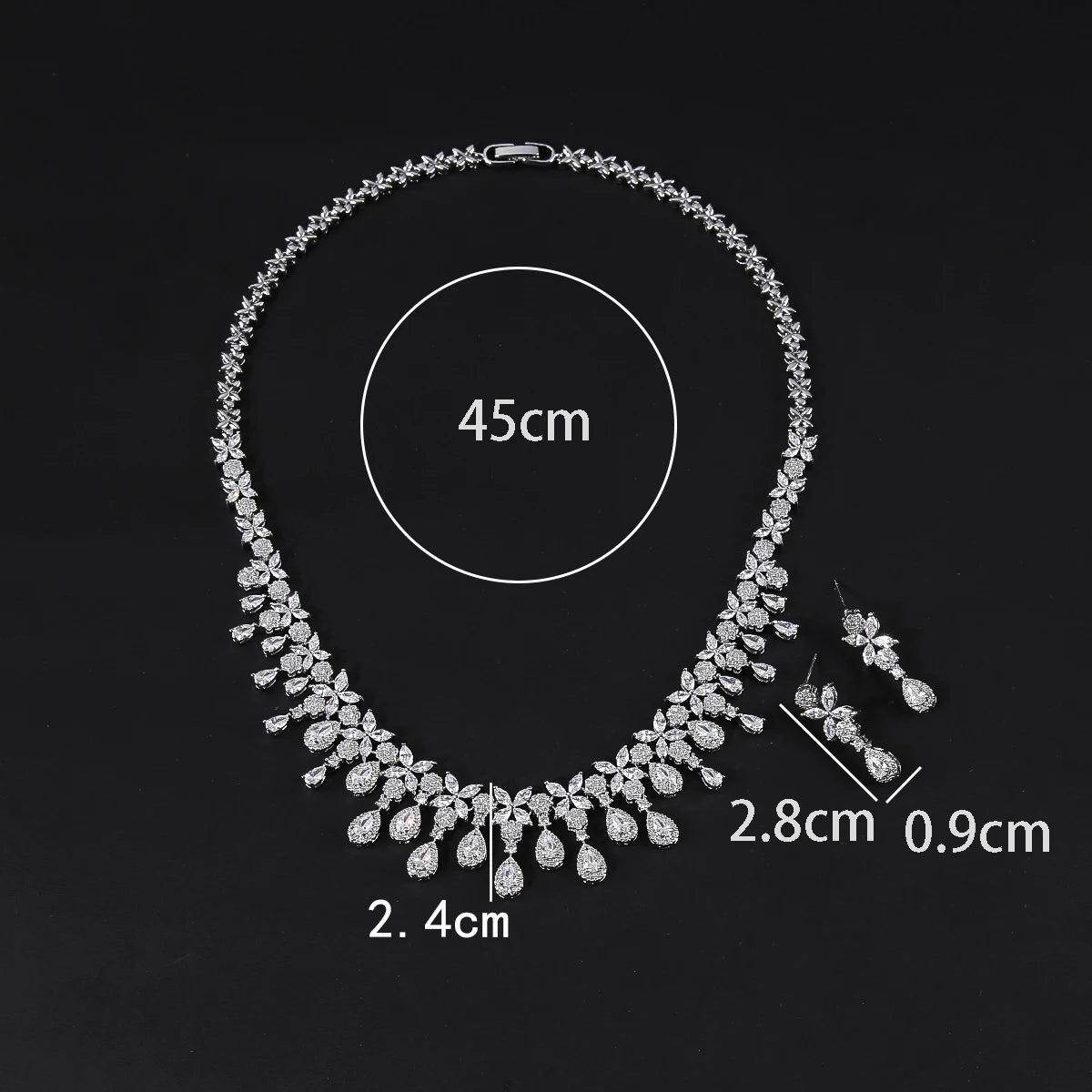 Luxury Cubic Zirconia  Jewelry Set  Accessories