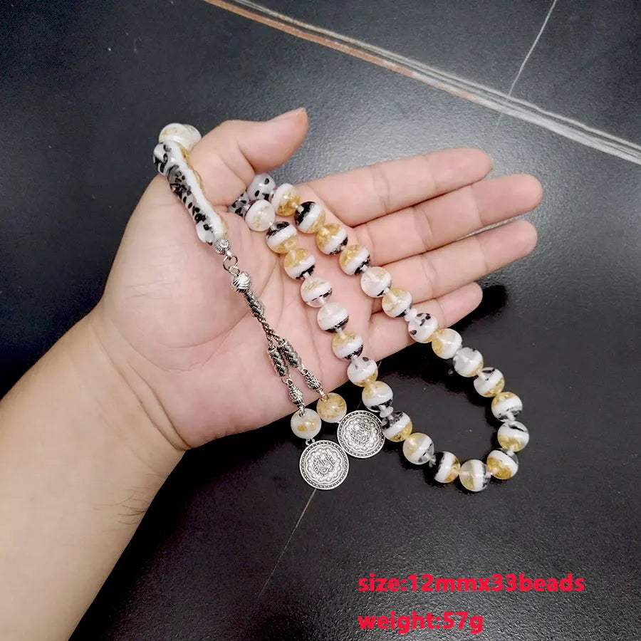 Tasbih prayer beads resin sesame and wood islamic accessories misbaha muslim bracelet adha eid gift rosary