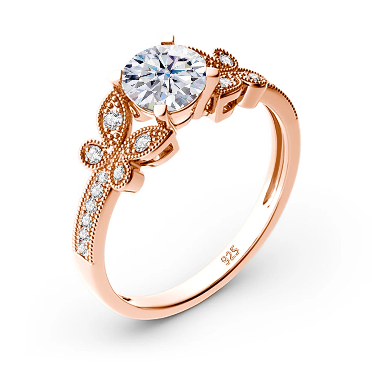 Rose Gold Butterfly Rings Trend Luxury Jewelry