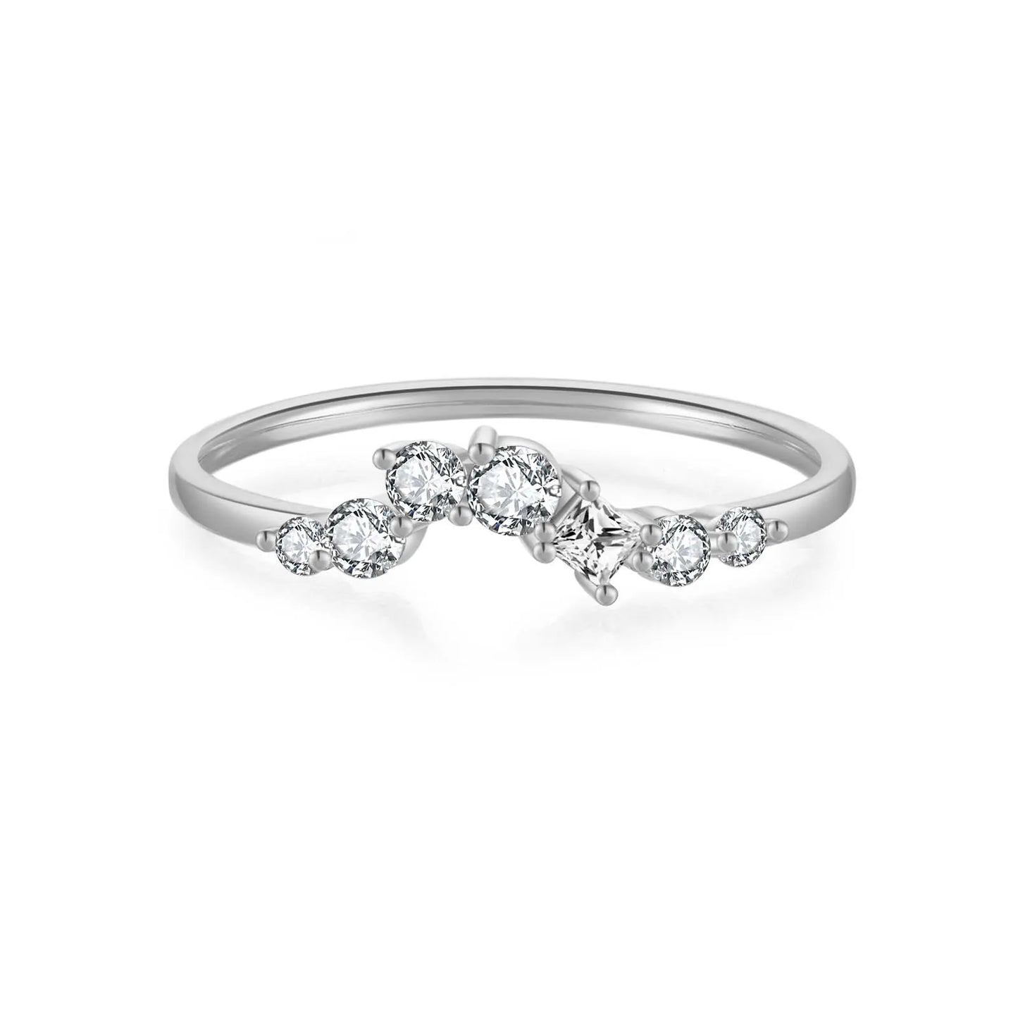 925 Sterling silver Zircon  ring jewelry