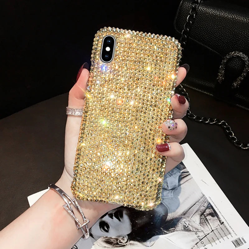 Luxury Glitter Bling Crystal Diamond Phone Case For SamsungS24 S23 S22 S21 S20 S10 Plus Ultra Fe Note 10 20 ZFlip 3 ZFold4 Cover