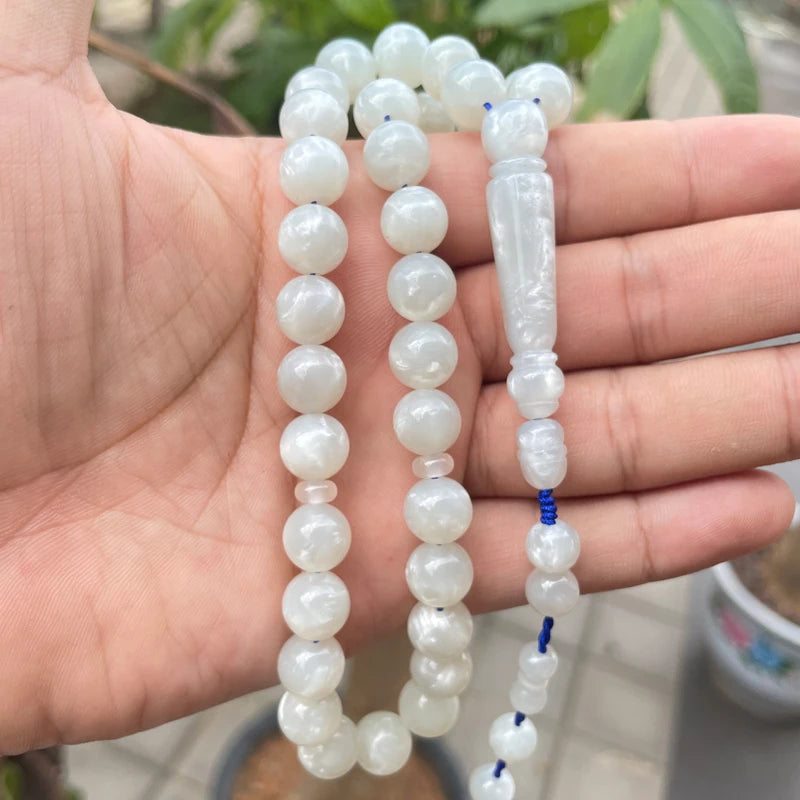 ALBASHAN Tasbih men white resin Change color Under the sun muslim gift misbaha prayer beads islamic rosary bracelet