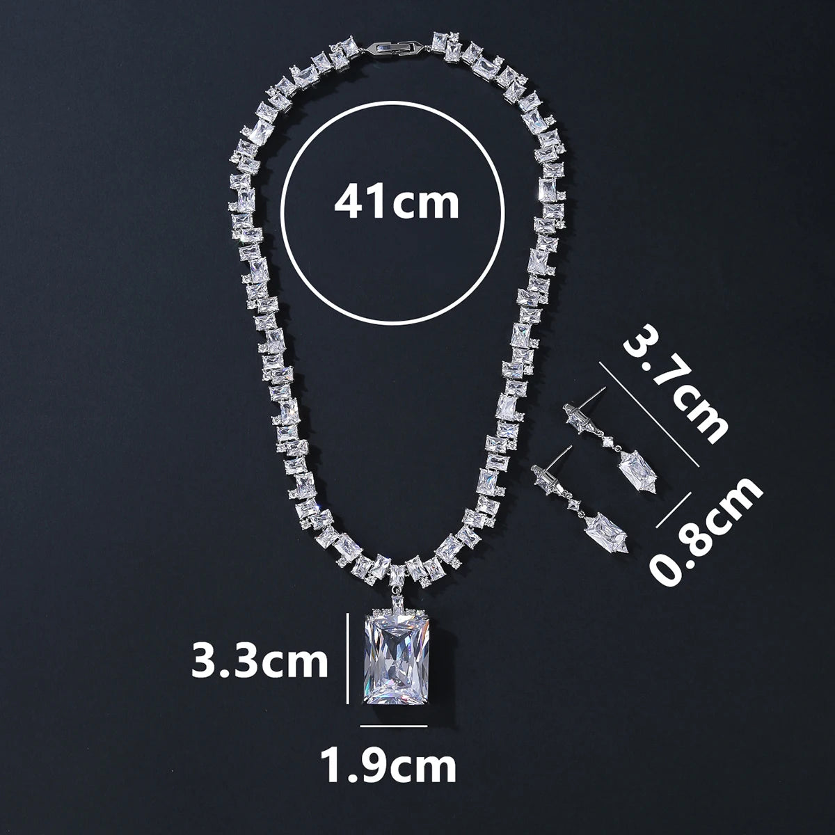 Luxury Wedding Jewelry Set  Zirconia