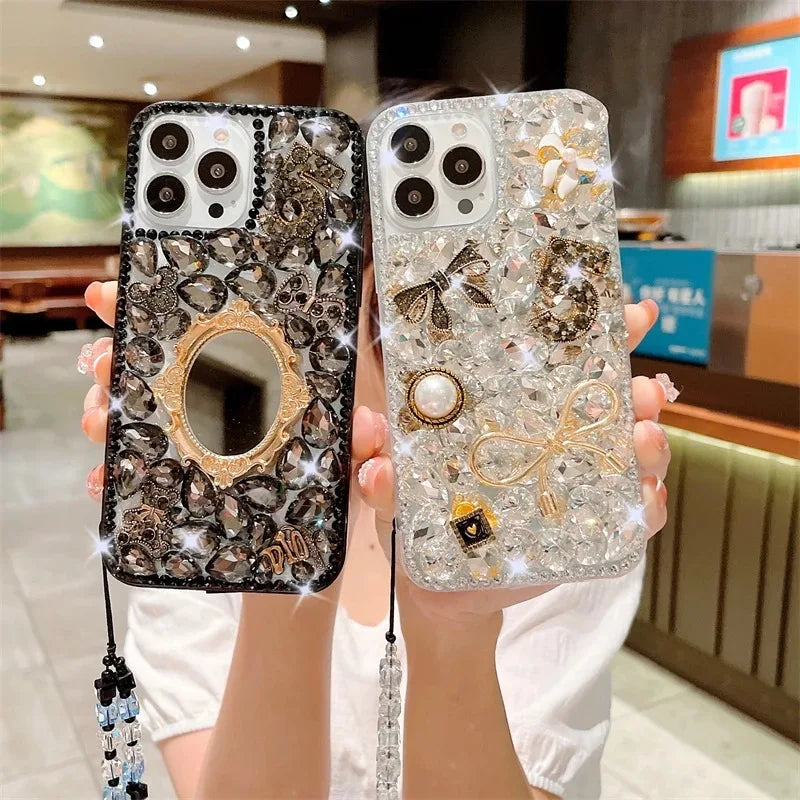 Makeup Mirror Cell Phone Back Cover Shell, for Huawei P50Pro, P40, Mate40, Honor 9X, 50, 60Pro Case