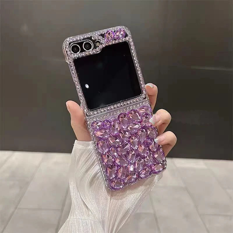 Luxury Crystal Elegant Diamond Wrist Phone Case Cover For Motorola Razr 50 40 Moto Razr40 2023 2024 Ultra