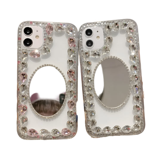 Jewelry Anti-Scratch Mobile Phone Case with Water Diamond, for Huawei P50Pro, P40, Mate 40, Honor 9X, 50, 60Pro