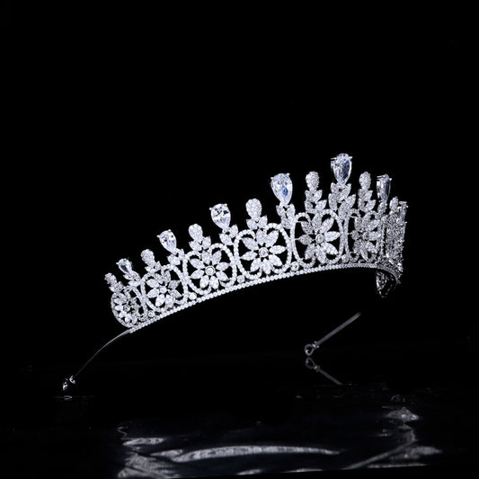 Luxury  Zirconia Crown Accessories Princess  Crystal Queens