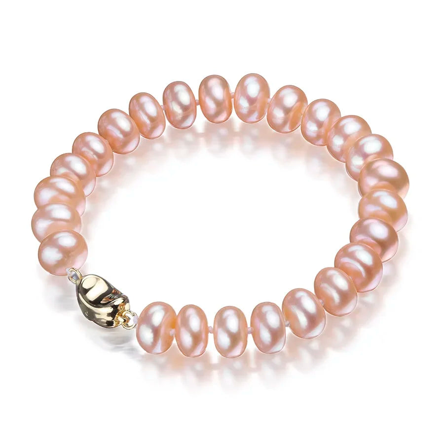 Freshwater Pearl Bracelets 925 Sterling Silver Gold