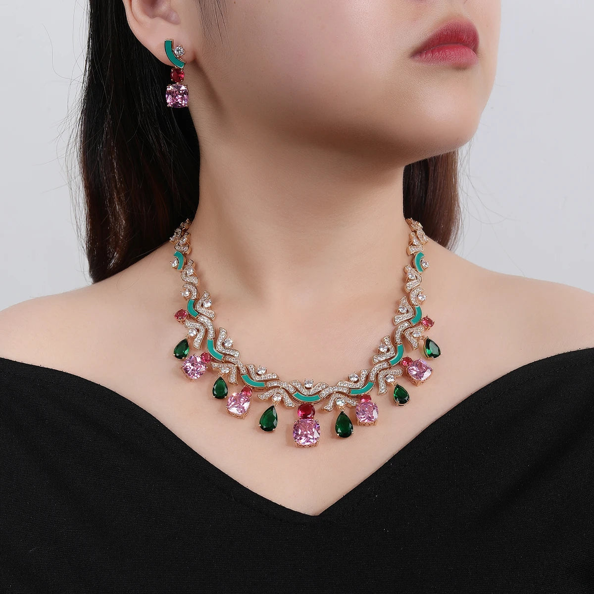 Luxury Pieces High Quality Zirconia Fashion Zirconia  Set Jewelry Zirconia