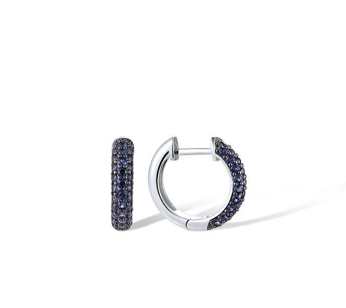 925 Sterling Silver  Created Blue Sapphire Fantastic Jewelry