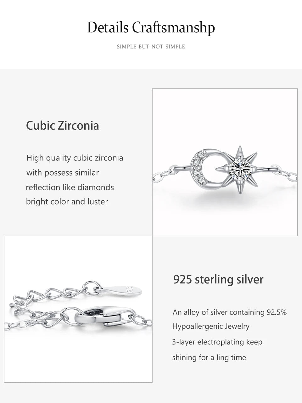 Real 925 Sterling Silver Bracelets Luxury  Jewelry