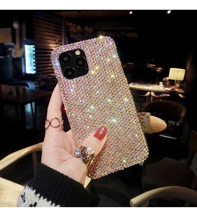 Luxury Glitter Bling Crystal Diamond Phone Case For SamsungS24 S23 S22 S21 S20 S10 Plus Ultra Fe Note 10 20 ZFlip 3 ZFold4 Cover