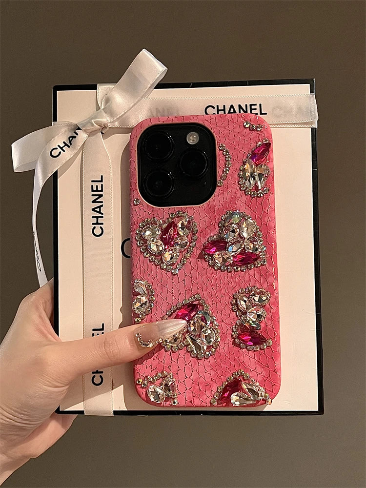 Luxurious Glitter Phone Case For iPhone 16 15 14 13 12 11 Pro Max Snake Pattern For iPhone 16 Pro Max Diamond High Quality Cover