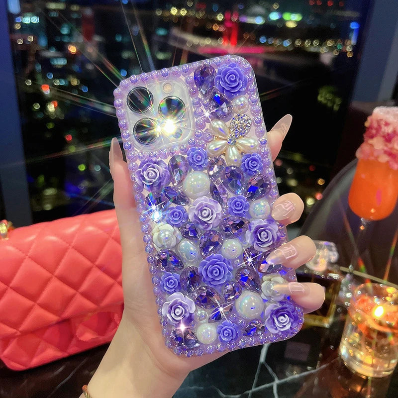 Luxury Glitter Ultra Diamond Case for Girls with Rhinestone, Bling Case for Huawei P50Pro, P40, Mate30, Honor 50, 60Pro