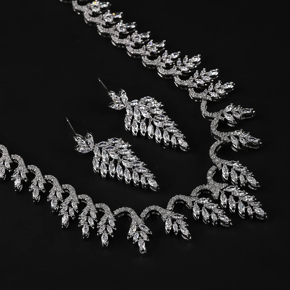 Luxury  Zirconia  Jewelry Set  Wedding Accessories