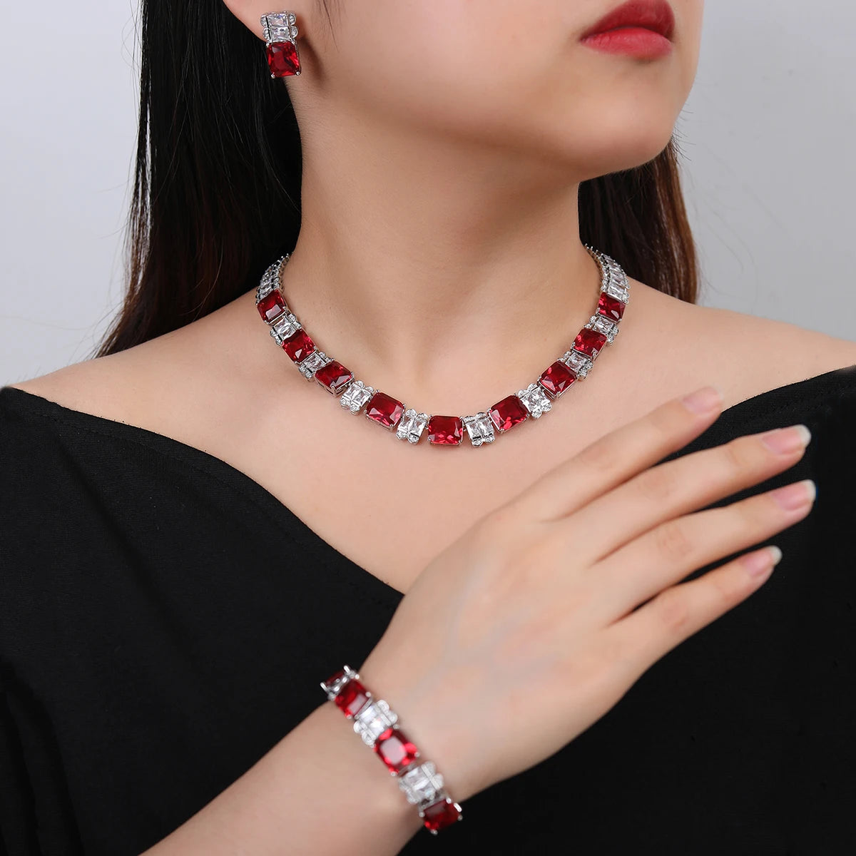 Zirconia  Set  Jewelry  Accessories