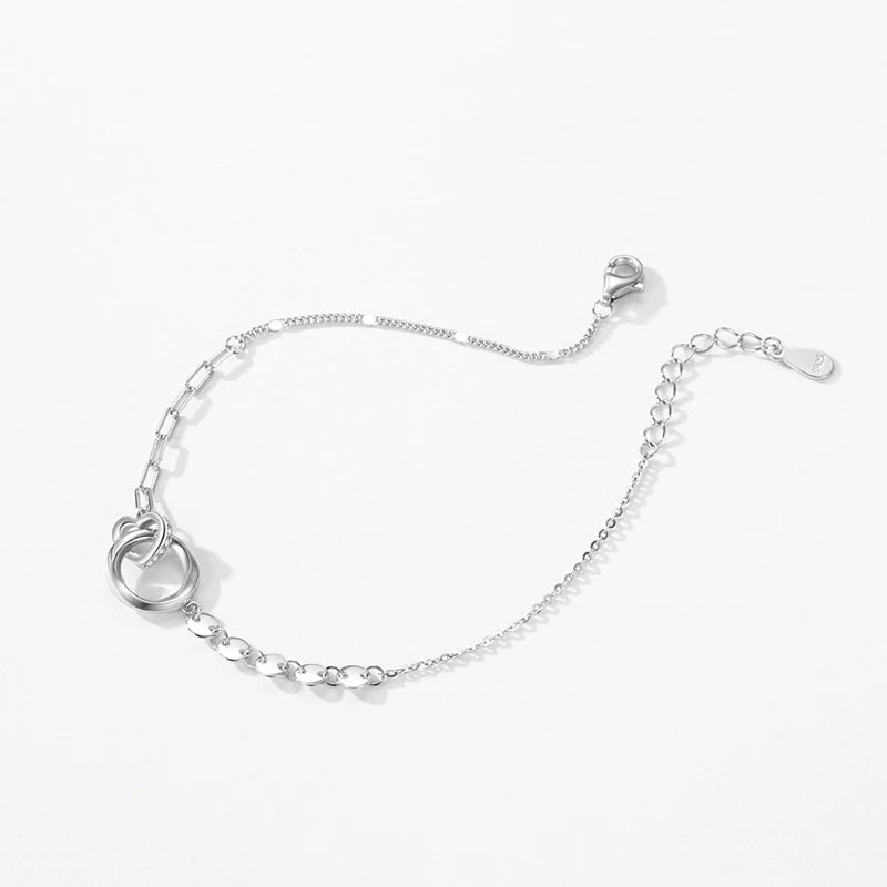 925 Sterling Silver New Romantic Heart  Bracelet  Jewelry