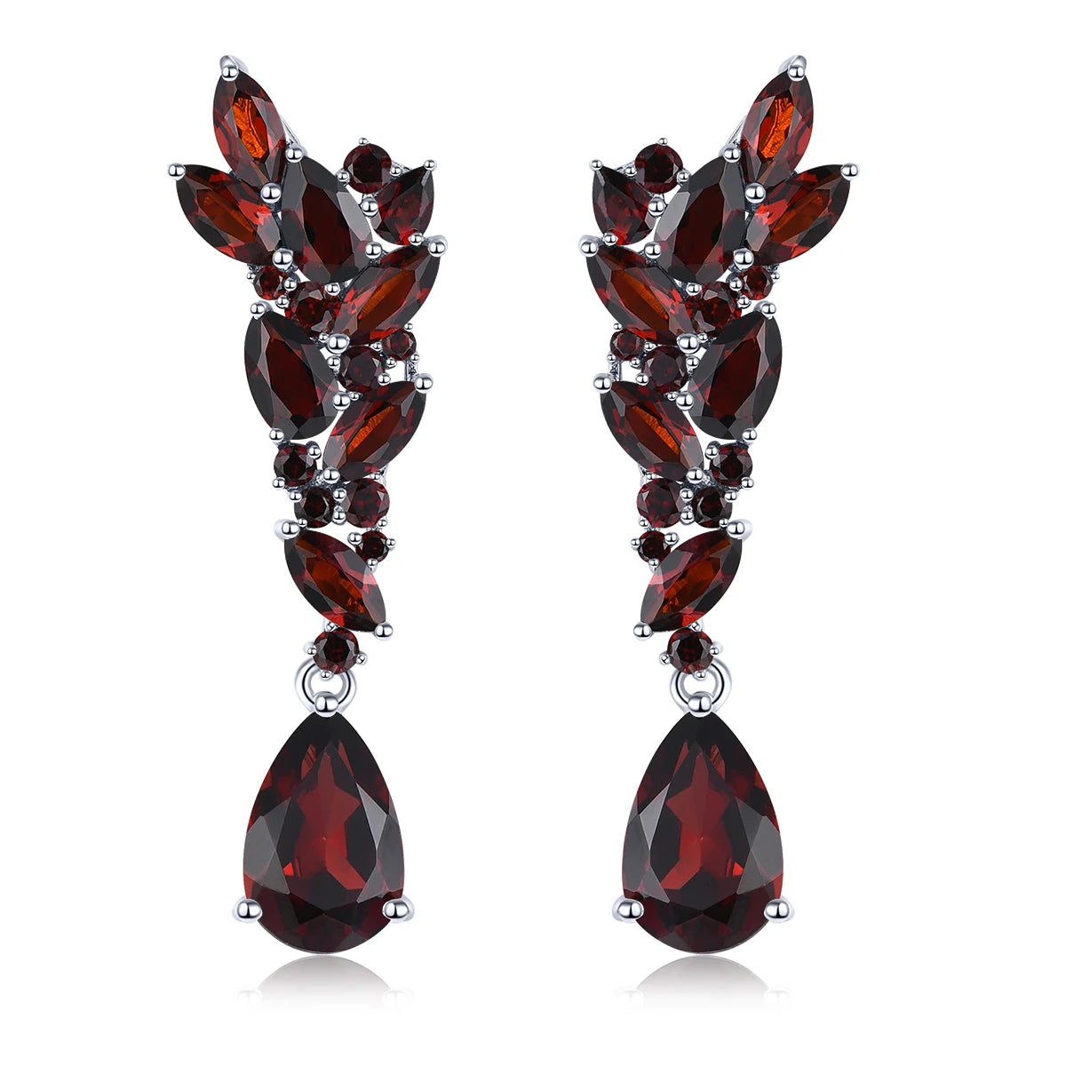 Natural Red Garnet Sterling Silver