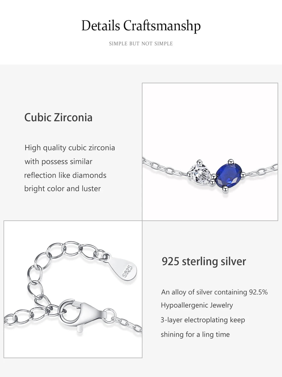 Bracelets  Top Quality Real 925 Sterling Silver Zircon  Jewelry