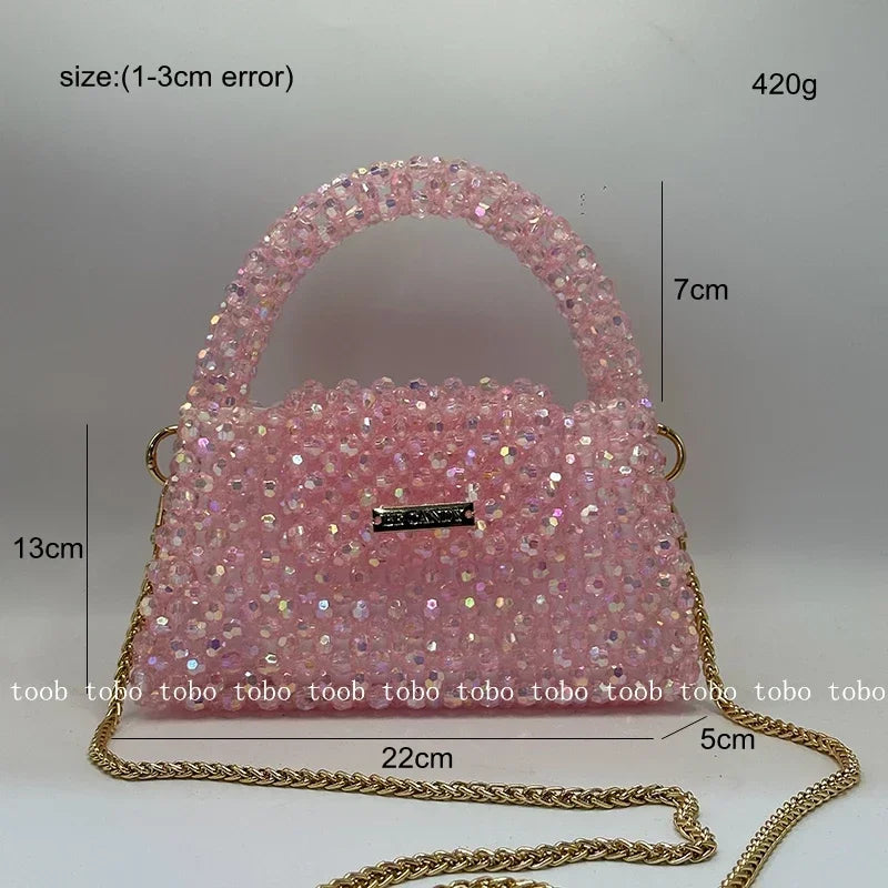 Summer Shining Bling Pink Clutch Bag