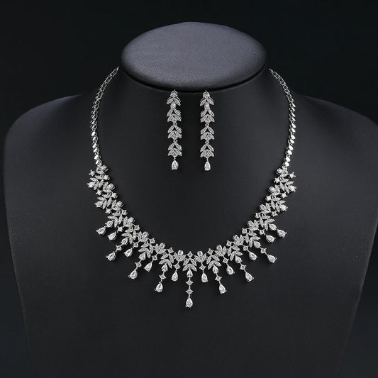 Set   Luxury Dubai White Zirconia Jewelry