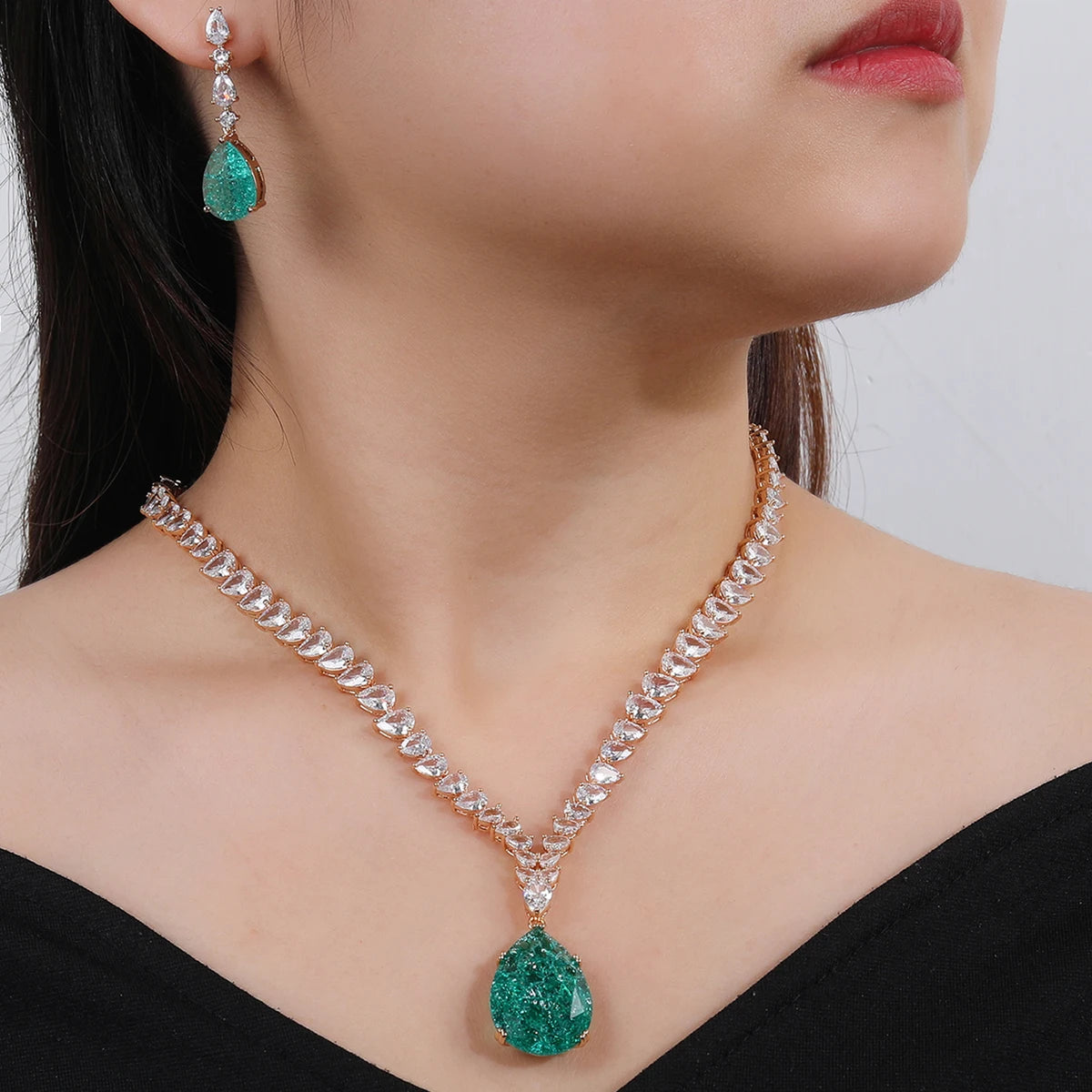 Luxury Pieces High Quality Zirconia Fashion Zirconia  Set Jewelry Zirconia