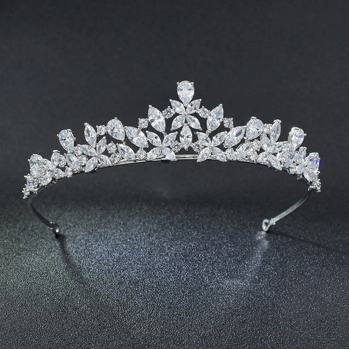 Simple Style  Zirconia  Crown,Gatherings Hair Jewelry Accessories