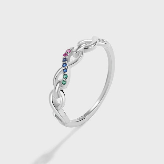 Classic Rainbow Series Ring Original Sterling Silve  Jewelry