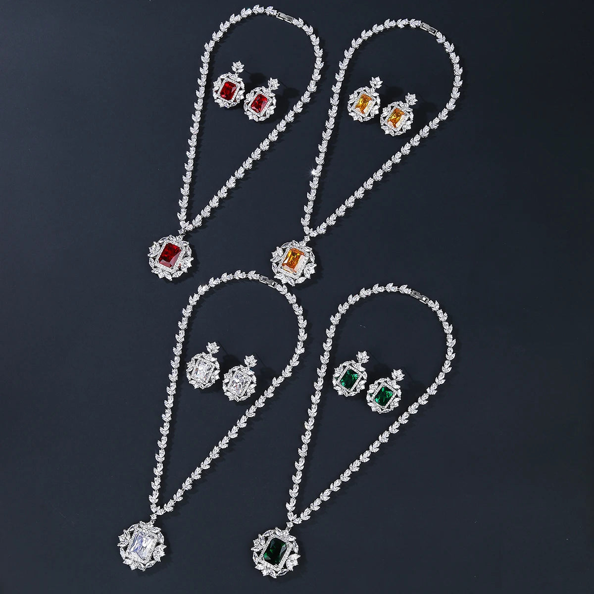 Luxury Pieces High Quality Zirconia Fashion Zirconia  Set Jewelry Zirconia