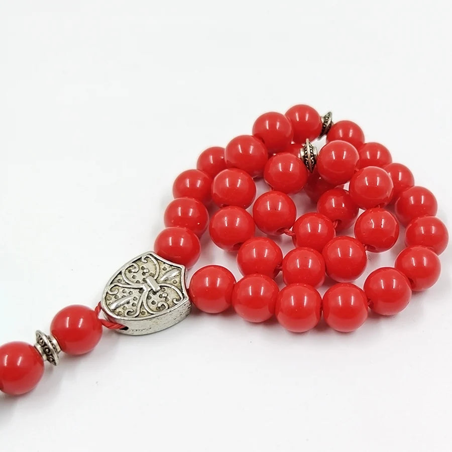 Tasbih Red stone 33 45 66 99 prayer beads misbaha Women jewelry muslim bracelet arabic islamic accessoires