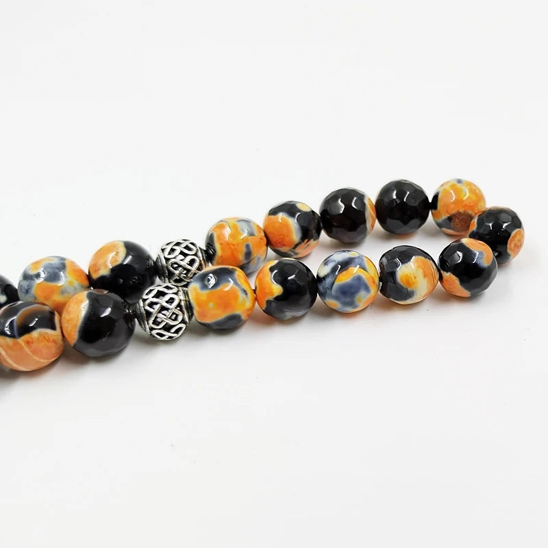 Tasbih  black agates stone muslim prayer beads bracelet Turkish misbaha gemstone accessories Eid gift Adha islamic rosary