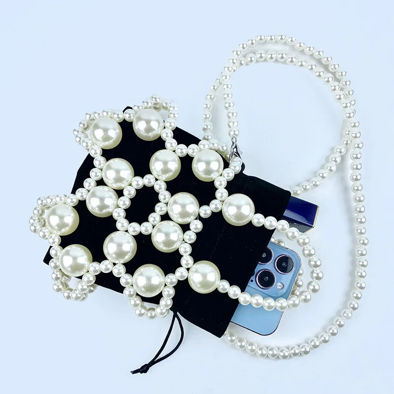 Popular Handheld Pearl Bag for Spring 2025 New Fashion Banquet Bag, Small and High end High Feeling Cross-body Bag