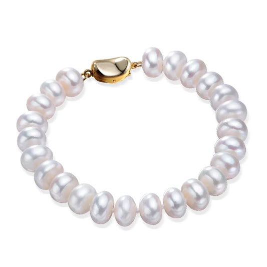 Freshwater Pearl Bracelets 925 Sterling Silver Gold