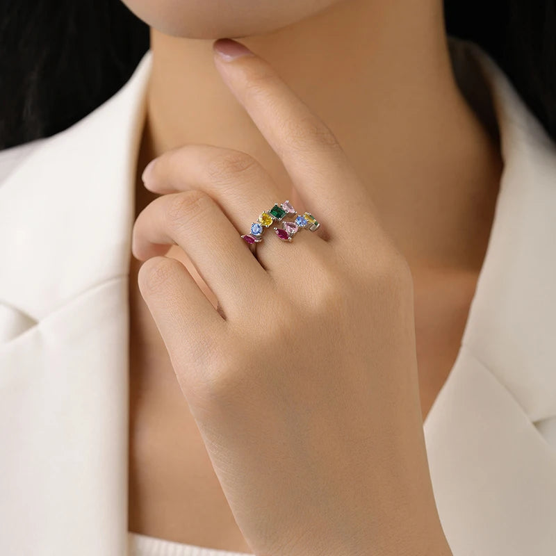Luxury Rainbow Zircon Open