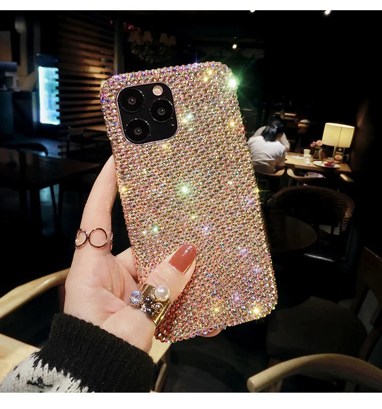 Luxury Glitter Bling Crystal Diamond Phone Case For SamsungS24 S23 S22 S21 S20 S10 Plus Ultra Fe Note 10 20 ZFlip 3 ZFold4 Cover