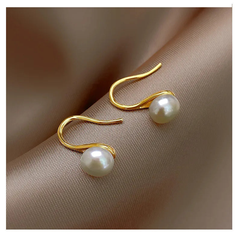 Simple Natural Freshwater Pearl 14K Gold Jewelry