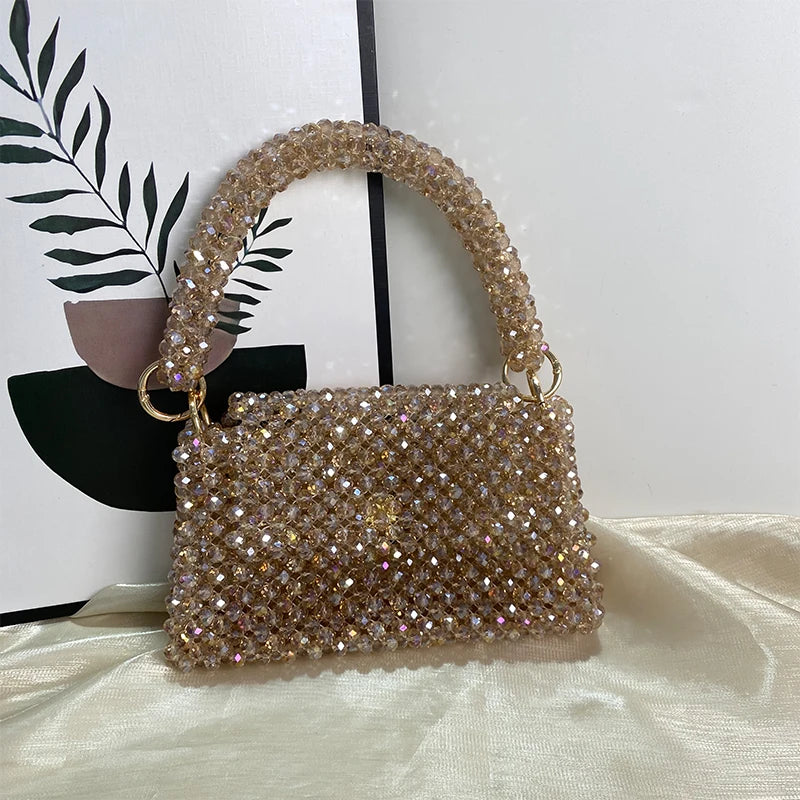 Luxury  Bag Designer Handmade Crystal Shining