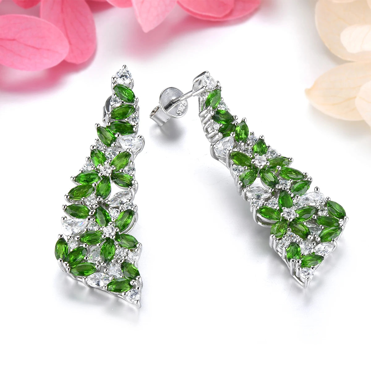 Natural Chrome Diopside Solid Sterling Silver Gemstone Classic Romantic Fine Jewelrys S925