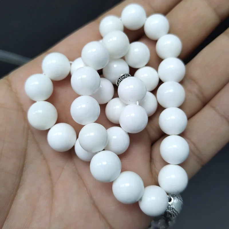 Tasbih Natural white seashell ramdan gift bracelets arabic fashion jewelry accessories on hand muslim misbaha prayer beads