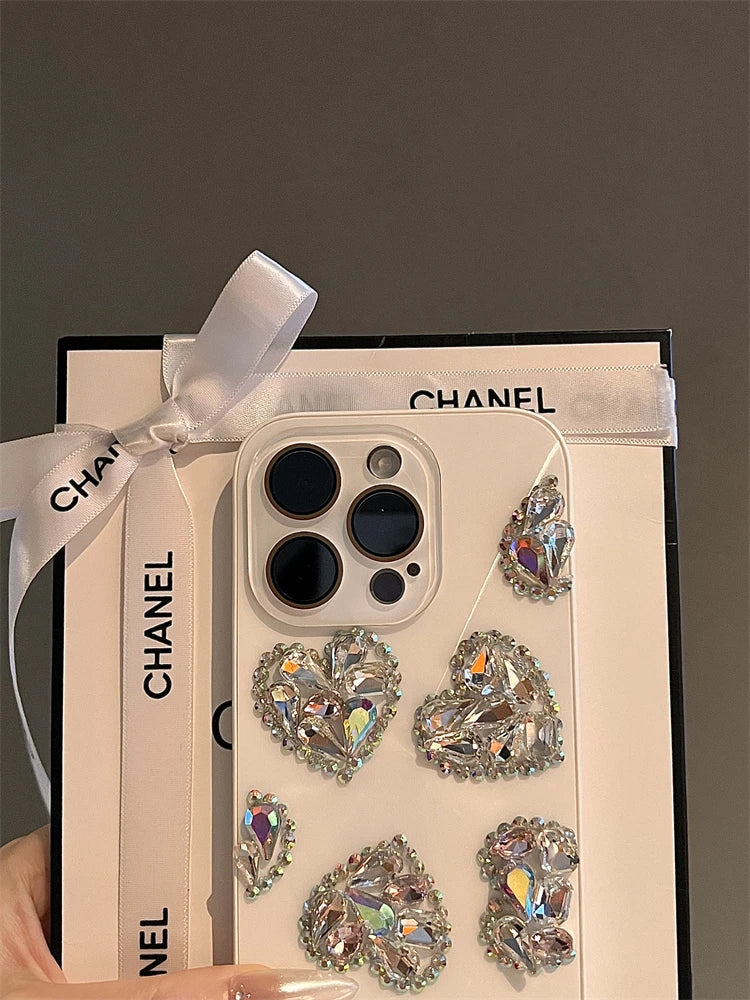 Luxurious diamond Phone Case For iPhone 16 15 14 13 12 Pro Max Electroplated Gold Ripple Glitter silicone Cover for iPhone 11