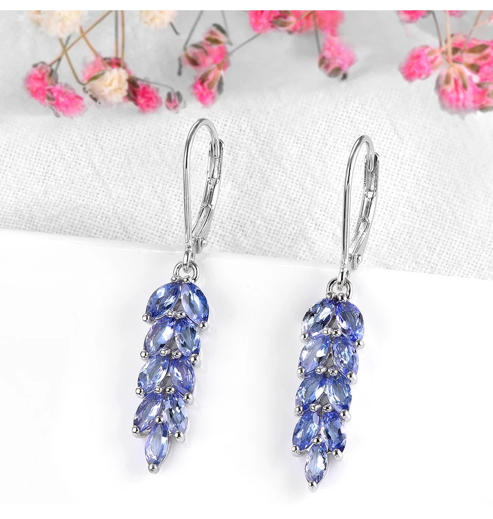 Natural Genuine Tanzanite Sterling Silver