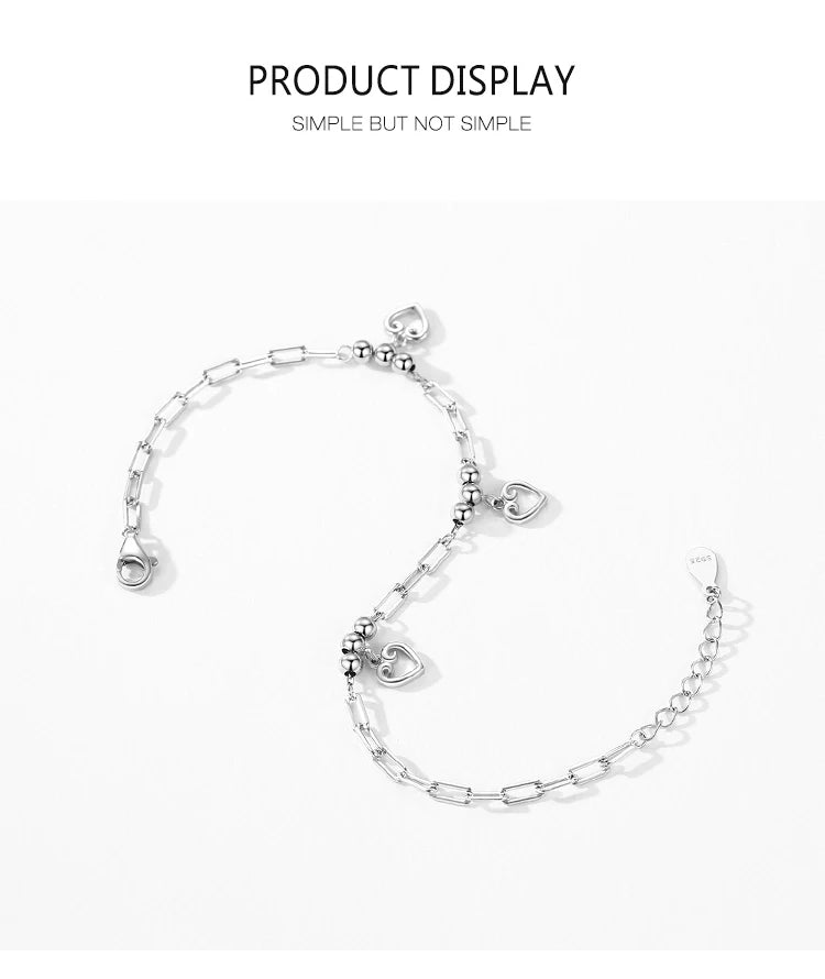 Real 925 Sterling Silver Bracelets Luxury  Jewelry