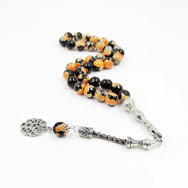 Tasbih  black agates stone muslim prayer beads bracelet Turkish misbaha gemstone accessories Eid gift Adha islamic rosary