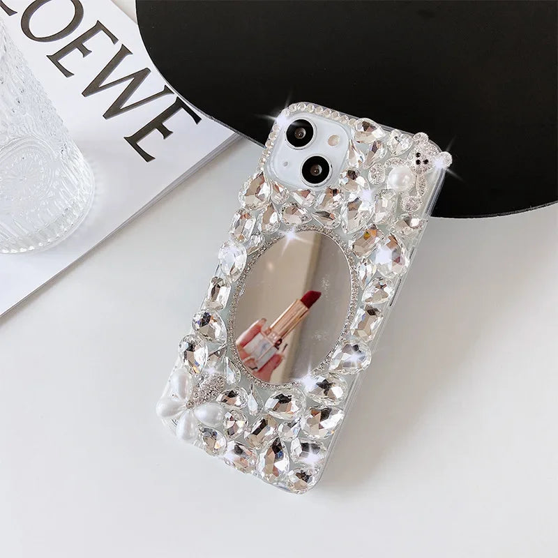 Luxury Handmade Rhinestone Crystal Phone Case for Huawei P50 P60 Pro Mate 50 60 Honors 80 90 100 Pro