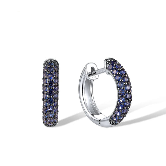 925 Sterling Silver  Created Blue Sapphire Fantastic Jewelry