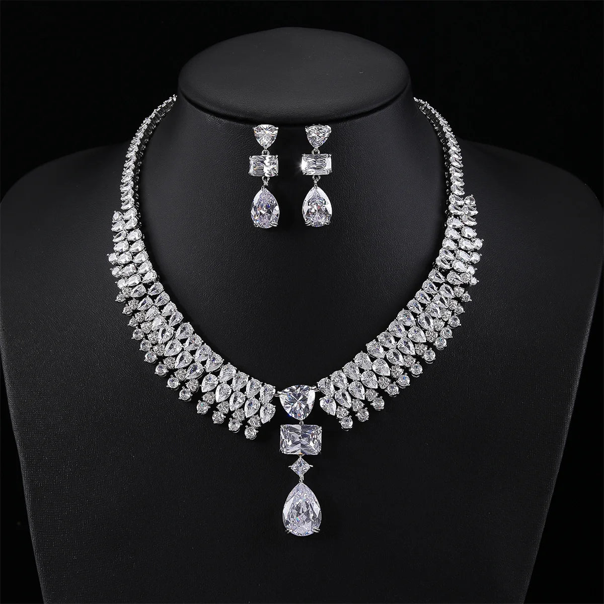 Luxury Pieces High Quality Zirconia Fashion Zirconia  Set Jewelry Zirconia