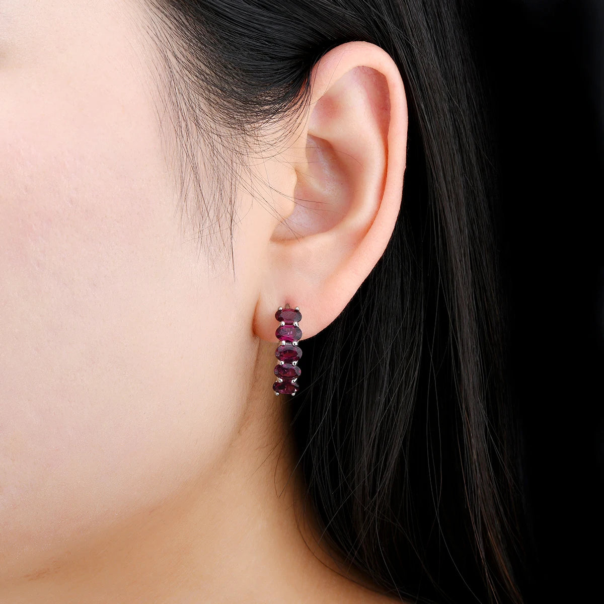 Natural Rhodolite Garnet Sterling Silver