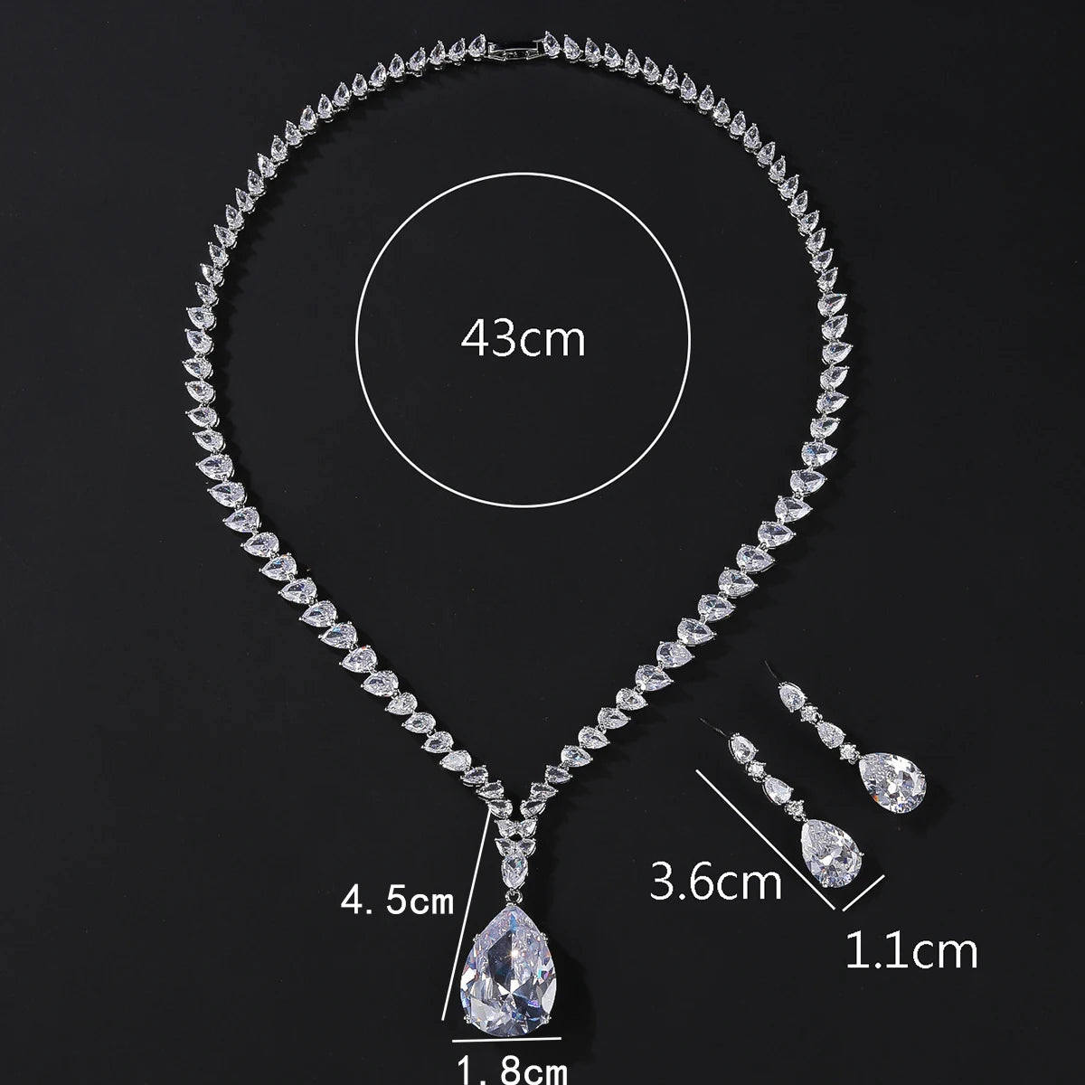 Luxury Pieces High Quality Zirconia Fashion Zirconia  Set Jewelry Zirconia